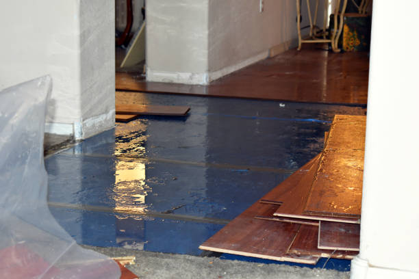 Professional Burst Pipe Cleanup technician working in Jamesport, NY